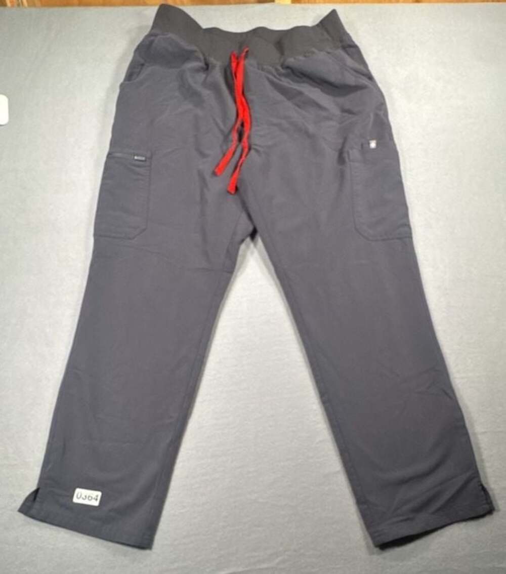 FIGS Kade Cargo Scrub Pants Charcoal Gray Women's XXL